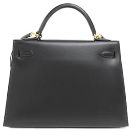 Hermès-Hermes Kelly 32cm Handbag-Black