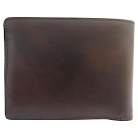 St Dupont-NINE ST DUPONT WALLET 190453 LEATHER WORKSHOP BROWN CARD HOLDER WALLET-Brown