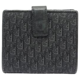 Christian Dior-VINTAGE CHRISTIAN DIOR GAUCHO MONOGRAM OBLIQUE WALLET-Black
