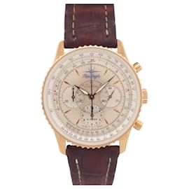 Breitling-VINTAGE BREITLING MONTBRILLANT BLUE ANGELS NAVITIMER H30030.1 18K GOLD AUTO-Golden