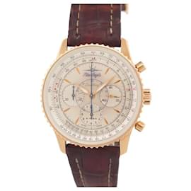 Breitling-VINTAGE BREITLING MONTBRILLANT BLUE ANGELS NAVITIMER H30030.1 18K GOLD AUTO-Golden
