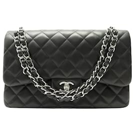 Chanel-NEUF SAC A MAIN CHANEL TIMELESS GRAND CLASSIQUE JUMBO LEATHER HANDBAG-Noir
