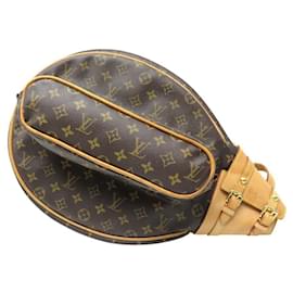 Louis Vuitton-VINTAGE HOUSE TENNIS RACKET CASE LOUIS VUITTON MONOGRAM CANVAS COVER-Brown