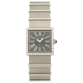 Chanel-VINTAGE CHANEL MADEMOISELLE STEEL & DIAMONDS QUARTZ WATCH-Silvery