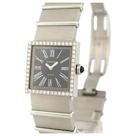Chanel-VINTAGE MONTRE CHANEL MADEMOISELLE ACIER & DIAMANTS STEEL DIAMOND QUARTZ WATCH-Argenté