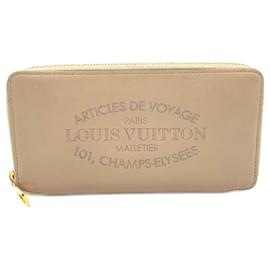 Louis Vuitton-Portefeuille en cuir de chèvre Louis Vuitton M58257-Marron,Beige