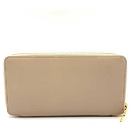 Louis Vuitton-Portefeuille en cuir de chèvre Louis Vuitton M58257-Marron,Beige
