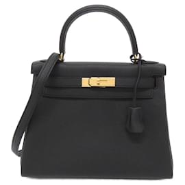 Hermès-Hermes Kelly 28cm Handbag-Black
