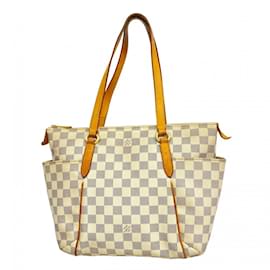 Louis Vuitton-Sac tote Damier Azur Louis Vuitton-Blanc