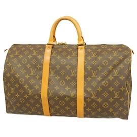 Louis Vuitton-Louis Vuitton Monogram Keepall 50 Boston Bag-Brown