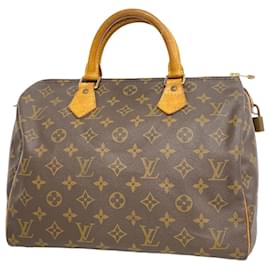 Louis Vuitton-Sac à main Louis Vuitton Monogram Speedy 30-Marron