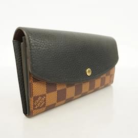 Louis Vuitton-Portefeuille Long Damier Normandy Louis Vuitton-Noir,Damier ebène