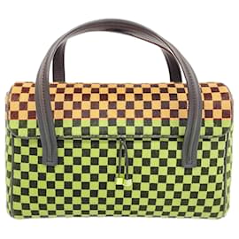 Louis Vuitton-Sac à main Louis Vuitton Damier Sauvage Lion M92131 Ébène-Damier ebène