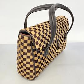 Louis Vuitton-Sac à main Louis Vuitton Damier Sauvage Lion M92131 Ébène-Damier ebène
