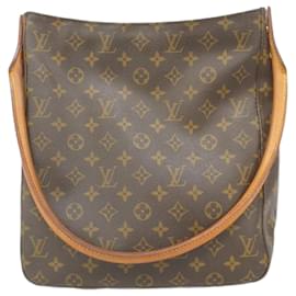 Louis Vuitton-Sac à épaule Looping GM Monogram Louis Vuitton-Marron