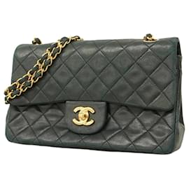 Chanel-Chanel Black Lambskin Shoulder Bag-Black