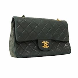 Chanel-Sac à épaule en agneau noir Chanel-Noir