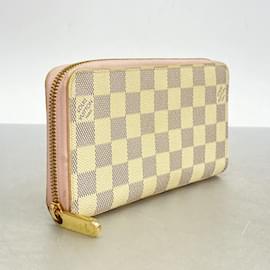 Louis Vuitton-Louis Vuitton Long Wallet Damier Azur Zippy-White
