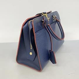 Louis Vuitton-Sac à main Louis Vuitton Epi Vaneau MM-Bleu