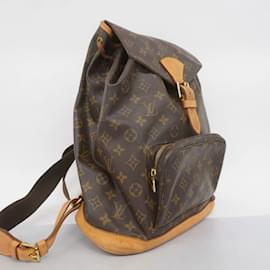 Louis Vuitton-Sac à dos Montsouris GM Monogram Louis Vuitton-Marron