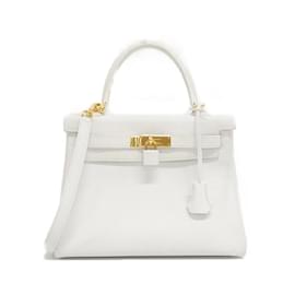 Hermès-Hermes Kelly 28cm Handbag-White