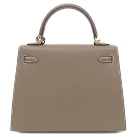 Hermès-Sac à main Hermes Kelly 25 cm en gris Etoupe-Taupe