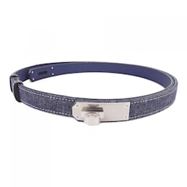 Hermès-Hermes Kelly Standard Navy Belt-Navy blue