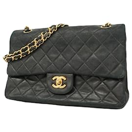 Chanel-Sac à épaule en agneau noir Chanel-Noir