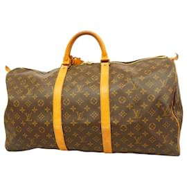 Louis Vuitton-Louis Vuitton Monogram Keepall 55 Boston Bag-Brown