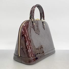 Louis Vuitton-Louis Vuitton Vernis Alma PM Handbag-Dark red