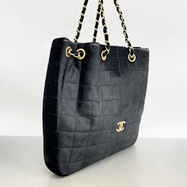 Chanel-Sac à épaule en cuir noir Chanel-Noir