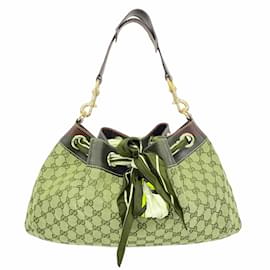 Gucci-Gucci Brown Tote Bag GG Canvas-Brown