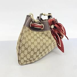 Gucci-Gucci Brown Tote Bag GG Canvas-Brown