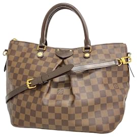 Louis Vuitton-Sac à main Louis Vuitton Damier Siena MM-Damier ebène