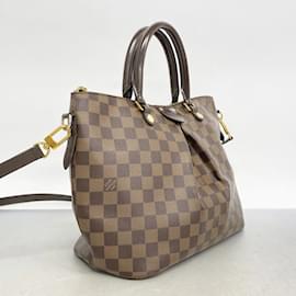 Louis Vuitton-Sac à main Louis Vuitton Damier Siena MM-Damier ebène