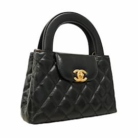 Chanel-Sac à épaule en cuir de veau noir Chanel-Noir