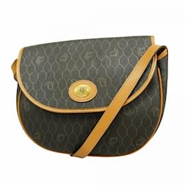 Christian Dior-Christian Dior Honeycomb Shoulder Bag-Brown