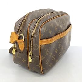 Louis Vuitton-Sac à épaule Reporter PM Monogram Louis Vuitton-Marron