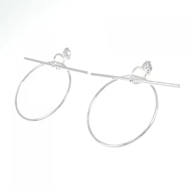 Hermès-Boucles d'oreilles Stud Echappe Hermes-Argenté