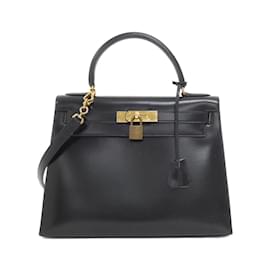 Hermès-Hermes Kelly 28cm Handbag-Black
