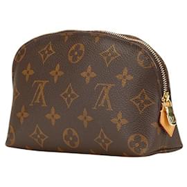 Louis Vuitton-Louis Vuitton Monogram Pochette Tick Pouch M47515-Brown,Monogram