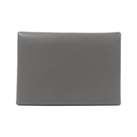 Hermès-Hermes Calvi Duo Coin Case-Brown