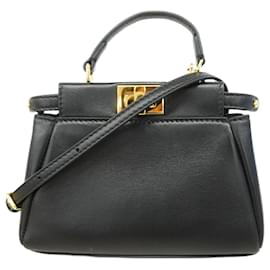 Fendi-Fendi Micro Peekaboo Handbag-Black
