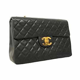 Chanel-Chanel Black Lambskin Shoulder Bag-Black