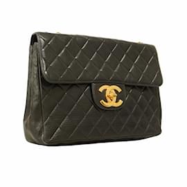 Chanel-Chanel Black Lambskin Shoulder Bag-Black