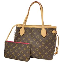 Louis Vuitton-Louis Vuitton Monogram Neverfull PM Tote Bag-Brown,Pink