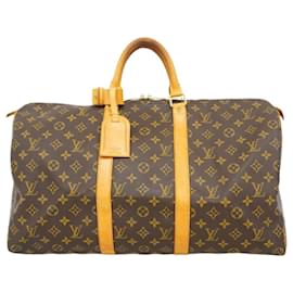 Louis Vuitton-Louis Vuitton Monogram Keepall 50 Boston Bag-Brown