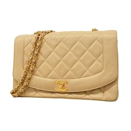 Chanel-Chanel Shoulder Bag Diana Chain in Beige-Beige