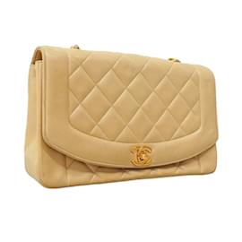 Chanel-Chanel Shoulder Bag Diana Chain in Beige-Beige