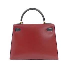 Hermès-Hermes Kelly 28cm Handbag-Red,Blue,Dark green